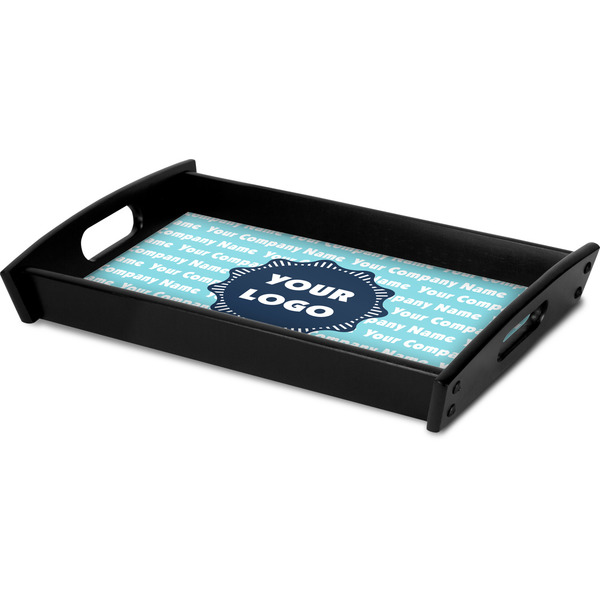 Logo & Company Name Serving Tray Black - Corner