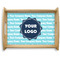 Logo & Company Name Natural Wooden Tray - Large