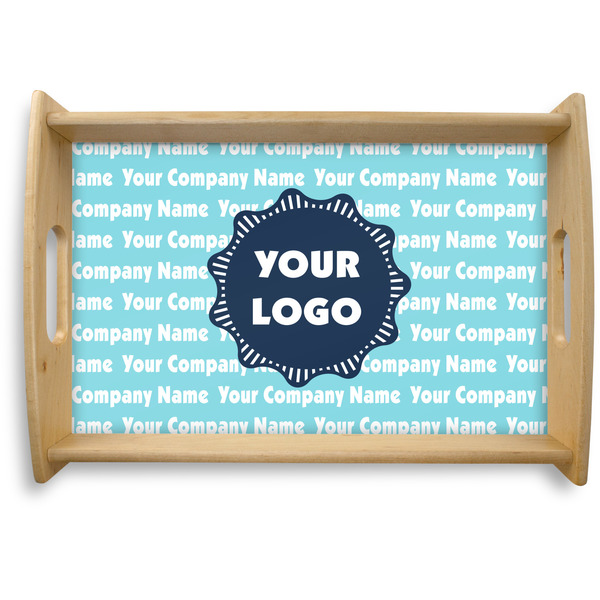 Custom Logo & Company Name Natural Wooden Tray - Small