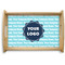 Logo & Company Name Natural Wooden Tray - Small