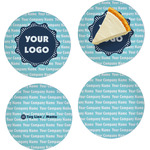 Logo & Company Name Glass Appetizer / Dessert Plate 8" - Set of 4