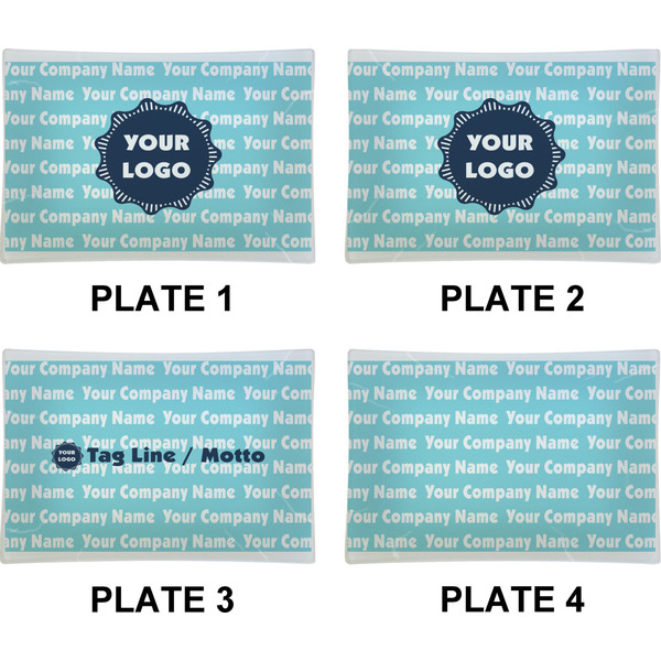Logo & Company Name Set of Rectangular Appetizer / Dessert Plates (Approval)