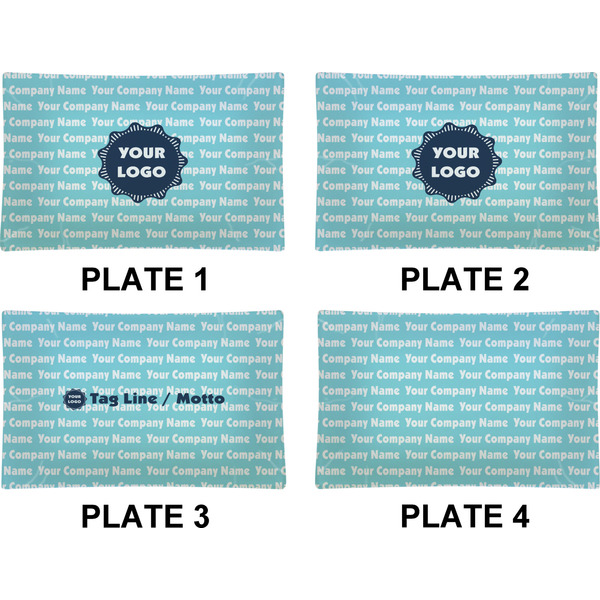 Logo & Company Name Set of Rectangular Dinner Plates (Approval)