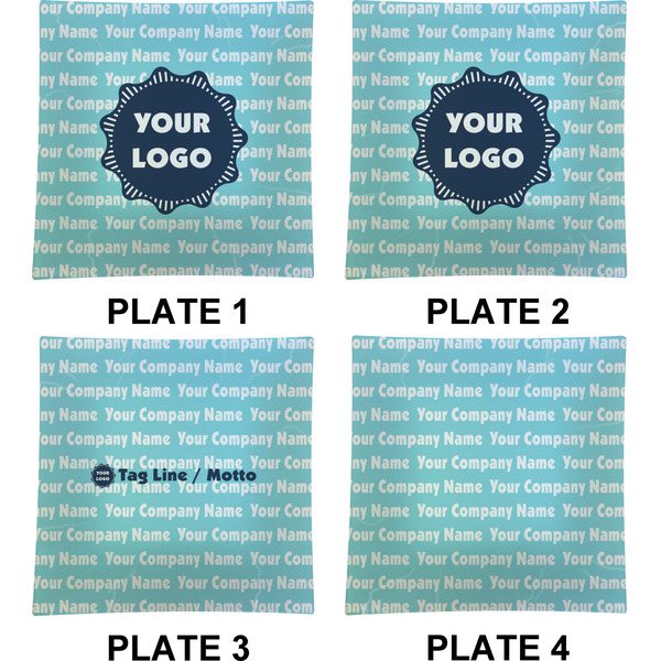 Logo & Company Name Set of Square Dinner Plates (Approval)
