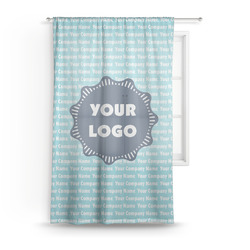 Logo & Company Name Sheer Curtain - 50" x 84"
