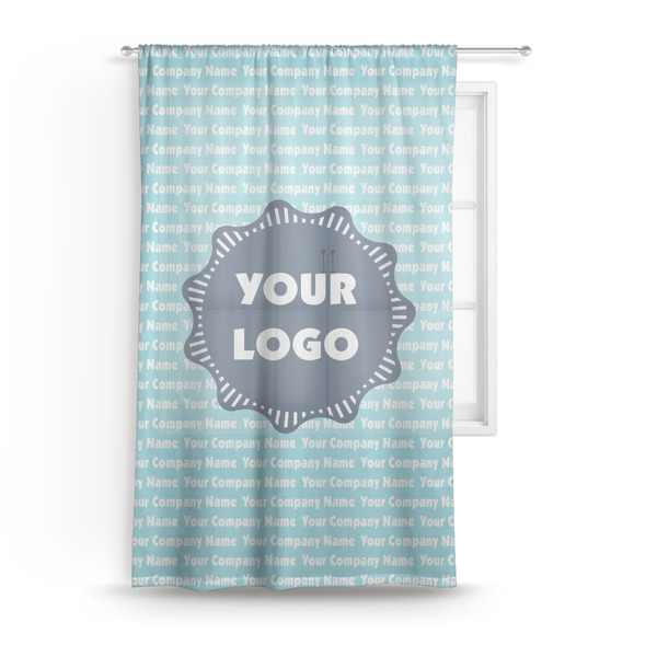 Custom Logo & Company Name Sheer Curtain