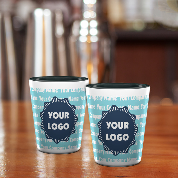 Logo & Company Name Shot Glass - Two Tone - LIFESTYLE