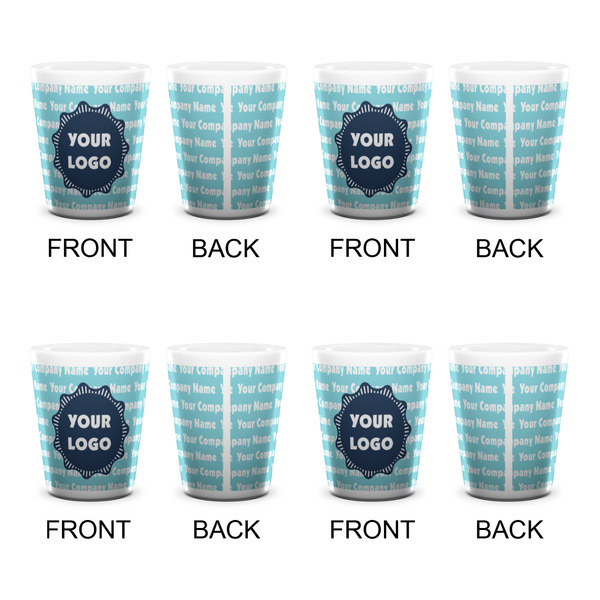Logo & Company Name Shot Glass - White - Set of 4 - APPROVAL
