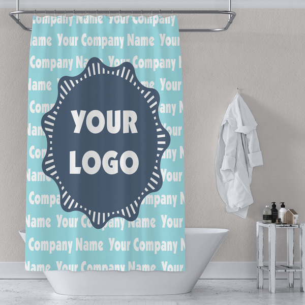 Logo & Company Name Shower Curtain Lifestyle