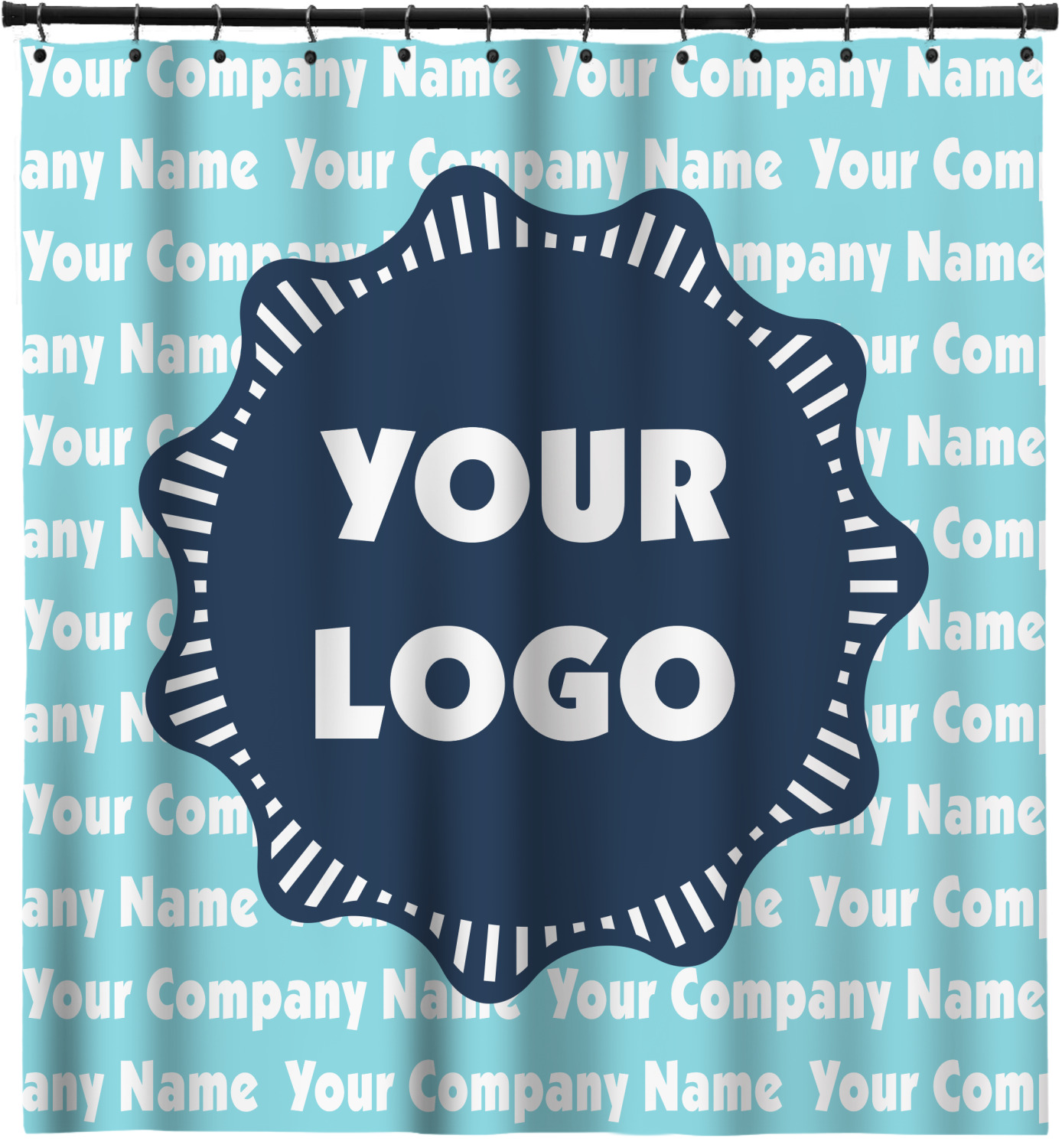 Logo & Company Name Shower Curtain (Personalized) YouCustomizeIt