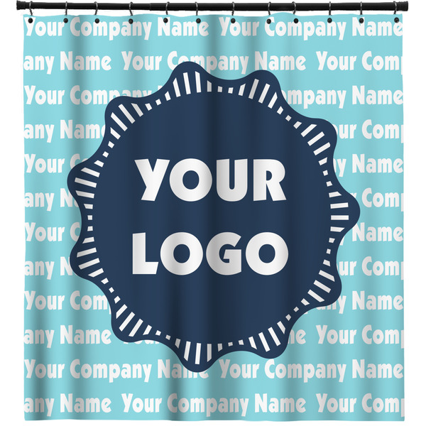 Custom Logo & Company Name Shower Curtain - 71" x 74"