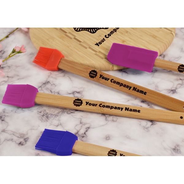 Logo & Company Name Silicone Brush - Purple - Lifestyle