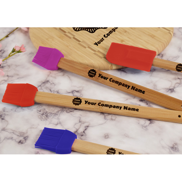 Logo & Company Name Silicone Brush - Red - Lifestyle