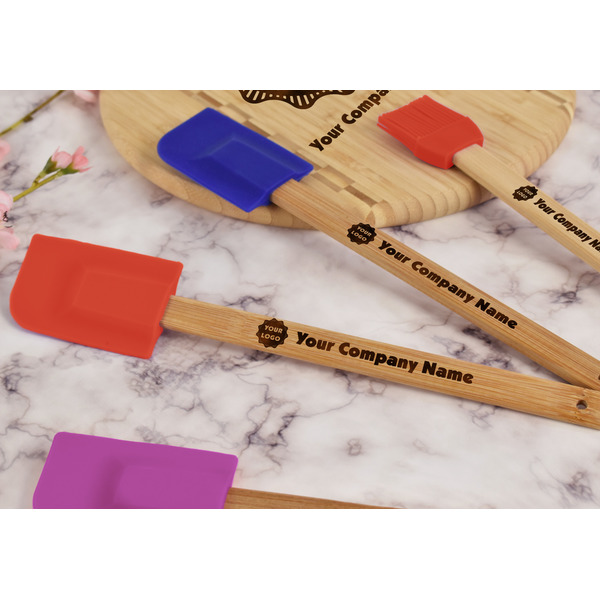 Logo & Company Name Silicone Spatula - Red - Lifestyle