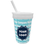 Logo & Company Name Sippy Cup with Straw