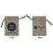 Logo & Company Name Small Burlap Gift Bag - Front and Back