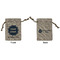 Logo & Company Name Burlap Gift Bag - Small - Double-Sided