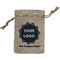 Logo & Company Name Small Burlap Gift Bag - Front