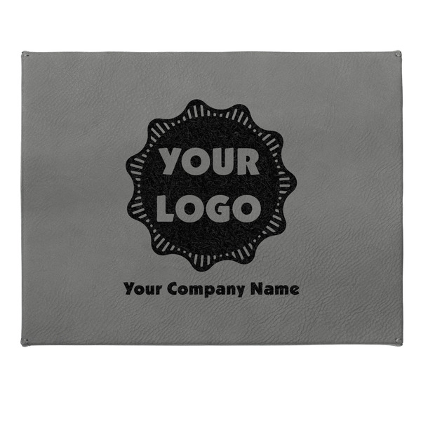 Logo & Company Name Small Engraved Gift Box with Leather Lid - Approval