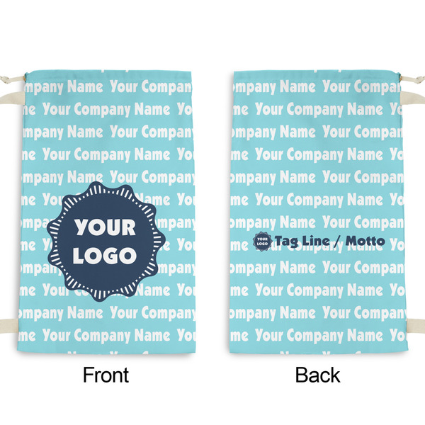Logo & Company Name Small Laundry Bag - Front & Back View