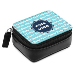 Logo & Company Name Small Leatherette Travel Pill Case (Personalized)