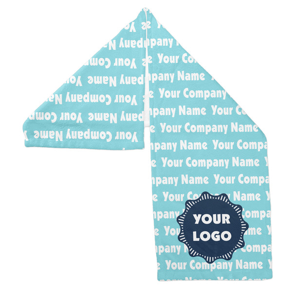 Logo & Company Name Sports Towel Folded - Both Sides Showing