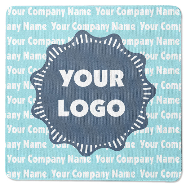 Custom Logo & Company Name Square Rubber Backed Coaster - Single