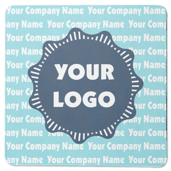 Custom Logo & Company Name Square Rubber Backed Coaster - Single