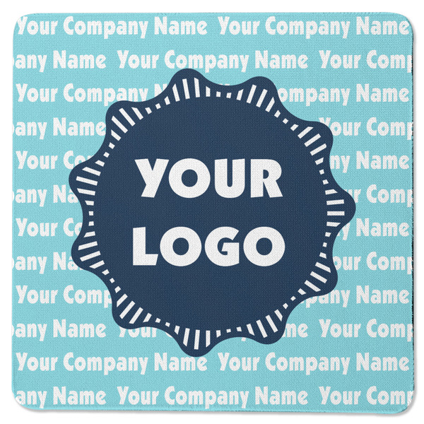 Logo & Company Name Square Coaster Rubber Back - Single