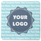 Logo & Company Name Square Coaster Rubber Back - Single