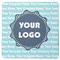 Logo & Company Name Square Rubber Backed Coaster - Single
