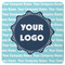 Logo & Company Name Square Rubber Backed Coaster - Single