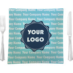 Logo & Company Name 9.5" Glass Square Lunch / Dinner Plate