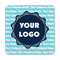Logo & Company Name Square Fridge Magnet - FRONT