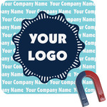 Logo & Company Name Square Fridge Magnet