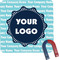 Logo & Company Name Square Fridge Magnet (Personalized)