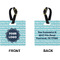 Logo & Company Name Square Luggage Tag (Front + Back)