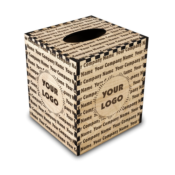 Custom Logo & Company Name Wood Tissue Box Cover