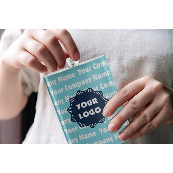 Logo & Company Name Stainless Steel Flask - LIFESTYLE 1