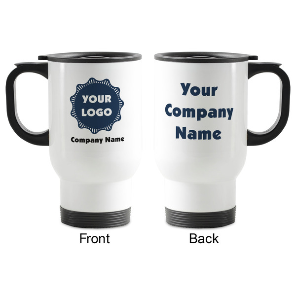 Logo & Company Name Stainless Steel Travel Mug with Handle - Apvl