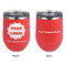 Logo & Company Name Stainless Wine Tumblers - Coral - Double Sided - Approval