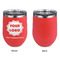 Logo & Company Name Stainless Wine Tumblers - Coral - Single Sided - Approval