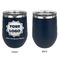 Logo & Company Name Stainless Wine Tumblers - Navy - Single Sided - Approval