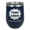 Logo & Company Name Stainless Wine Tumblers - Navy - Single Sided - Front