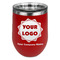 Logo & Company Name Stemless Stainless Steel Wine Tumbler - Red - Double-Sided