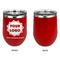 Logo & Company Name Stainless Wine Tumblers - Red - Single Sided - Approval