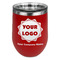 Logo & Company Name Stainless Wine Tumblers - Red - Single Sided - Front