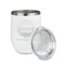 Logo & Company Name Stainless Wine Tumblers - White - Double Sided - Alt View