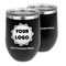 Logo & Company Name Steel Wine Tumbler - Double Sided - Silver