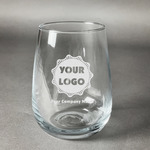 Logo & Company Name Stemless Wine Glass - Laser Engraved